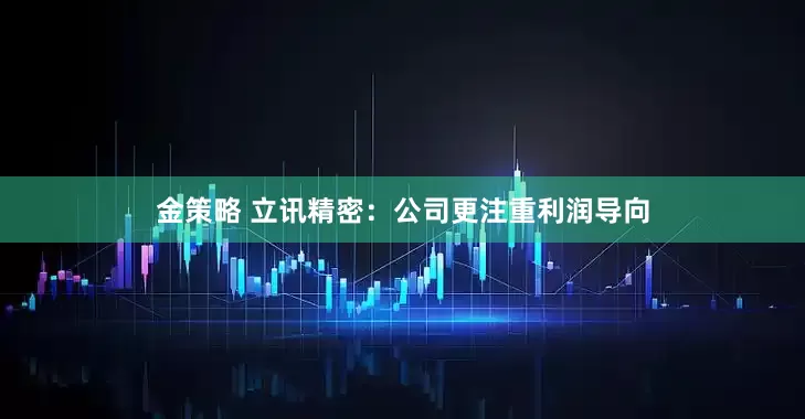 金策略 立讯精密：公司更注重利润导向